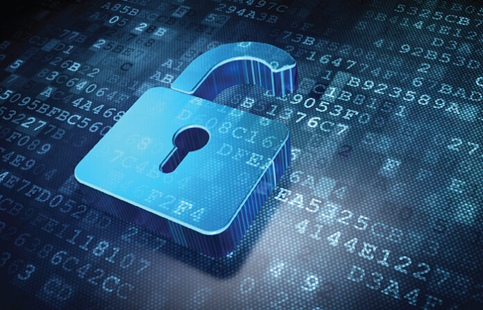 A blue cyber lock to represent Improving candidate experience using artificial intelligence