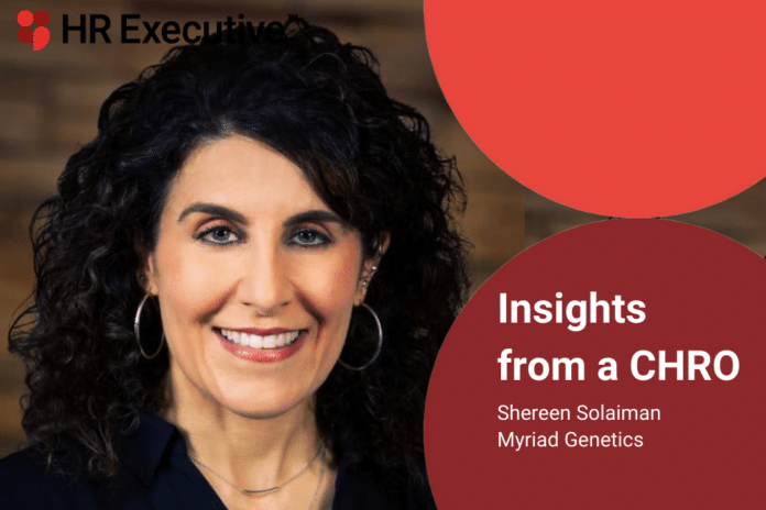 Shereen Solaiman, Myriad Genetics on employee benefits