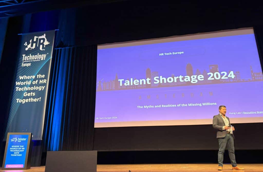 Hung Lee onstage at HR Technology Europe 2024