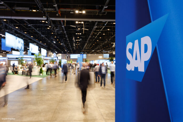 show floor and SAP logo at SAP Sapphire 2025