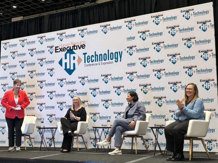 Women in HR Tech 2924 closing keynote panel: Barb Ruess, Yvette Stortz, Joanna Clark and Jennifer Tracy: talent acquisition leaders